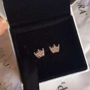 Pandora gold earrings